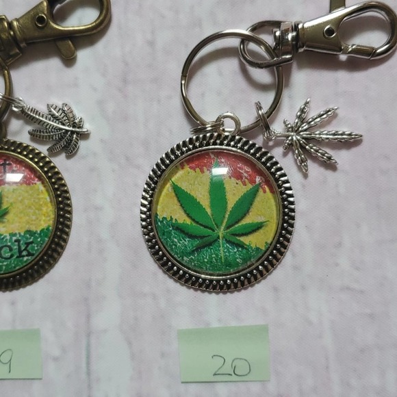 Handmade Leaf Keychain - Picture 3 of 5